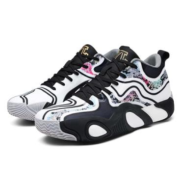 Imagem de Novetra Tênis de basquete masculino, tênis de corrida confortáveis, tênis de treinamento para competição(Black,43 BR)