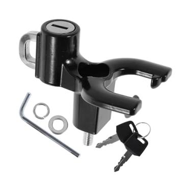 Imagem de REPAIROCK Gancho de suspensão de motocicleta com garfo duplo suporte de mala de capacete de motocicleta para scooters bicicletas metal preto parafuso hexagonal chave chave braçadeira de tubo