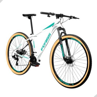 Imagem de Bicicleta Forss Aro 29 5.0 21 Marchas (Branco-Turquesa, 19)