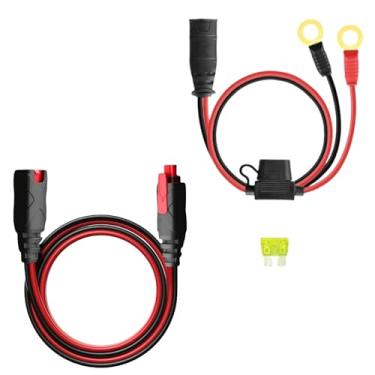 Imagem de Tcctddos GC004 + GC008 X-Connect M10 XL Terminal de ilhós serve para cabos de acessórios de carregador de bateria NOCO, cabo de carregador de bateria inteligente de 3 m + 1,8 m de extensão