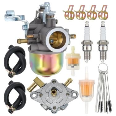 Imagem de Turbook Carburador G1 adequado para carrinho de golfe Yamaha G1 2 ciclos substituição de carburador J24-14101-01 J24-14101-00 com bomba de combustível