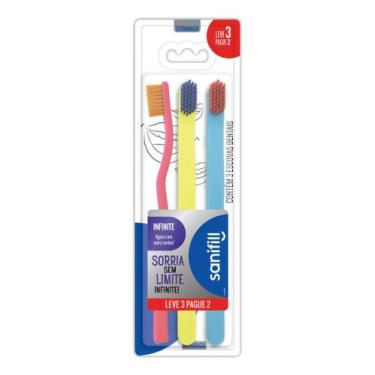 Imagem de Escova De Dente Sanifill Infinite Cerdas Extramacias 3 Un