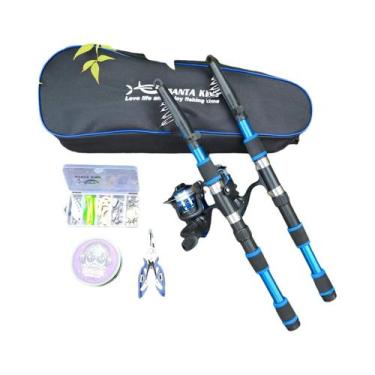 Imagem de Kit De Vara De Pesca Multifuncional Com Linha De 100m, Alicate Para Eq