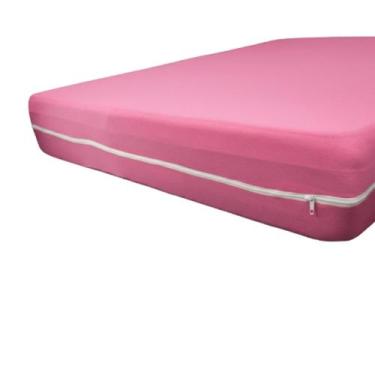 Imagem de Capa de Colchão Casal com Zíper Resistente 100% Algodão - Atual, Rosa