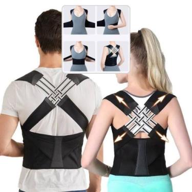 Imagem de Cinta Ortopédica Postural Lombar Unissex Ajustável Suporte Coluna Corr