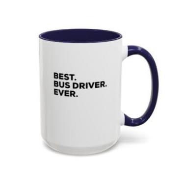 Imagem de Caneca de café com destaque para motorista de ônibus – Ideia de presente engraçada para motoristas de ônibus – Ideia de presente de aniversário e Natal (azul-marinho, 425 g)