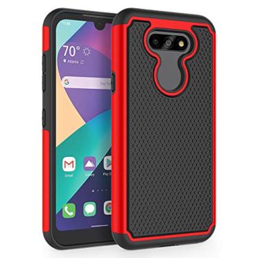 Imagem de Capa de celular à prova de choque SYONER para LG Aristo 5 / LG Aristo 5+ / LG Fortune 3 / LG Risio 4 / LG Phoenix 5 / LG K8X / LG K31 / LG Tribute Monarch (5,7", 2020) [Vermelho]