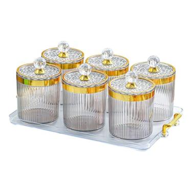 Imagem de WeiLaiKeQi Recipiente organizador para armazenamento de alimentos, lanches e potes para servir, recipiente para cozinha e festas, Cinza