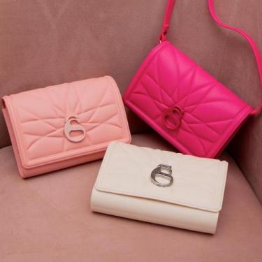 Imagem de Bolsa Feminina Tiracolo MEL Luxo Moderna Estilo Matelassê Alça Reguláv