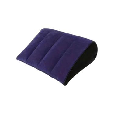 Imagem de Almofada Mágica, Travesseiro De Silicone Inflável Azul + Preto Macio De Cunha De Cilindro Triangular