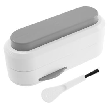 Imagem de Cortador de comprimidos para pequenos comprimidos, dispensador de tablets, caixa divisora com escova de limpeza para gerenciamento diário de viagens em casa (cinza)