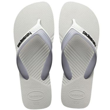 Imagem de Chinelo Masculino Moderno Dual Havaianas, Branco, Cinza, 41