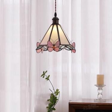 Imagem de E27 Lustre De Teto Iluminação Da Sala De Jantar Luminária De Vidro Vintage Decoração De Borboleta Lâmpadas Suspensas Lâmpada Pendente Moderna De Altura Ajustável Para Cozinha, A