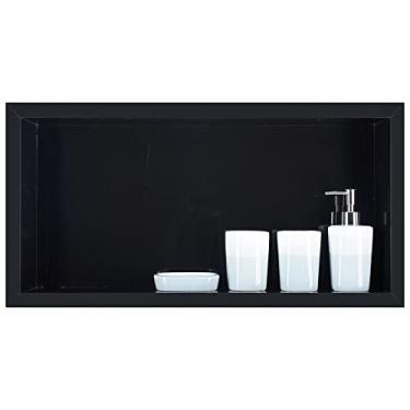 Imagem de Nicho P/Banheiro Em Porcelanato 60x30x11 Cm - (Preto Absoluto)