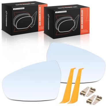 Imagem de A-Premium 2 peças de vidro espelhado aquecido do lado do motorista e do passageiro com placa de suporte compatível com Kia Forte 2019 2020 2021 2022 2023 - Espelho retrovisor lateral externo