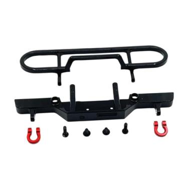 Imagem de Dynwave Barra de proteção frontal para RC em escala 1/24, atualização, reparo, acessórios leves e resistentes e fáceis de instalar para D90 Fcx24M, Preto