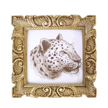 Imagem de WINPLUS+ Moldura vintage quadrada/oblonga com borda clássica esculpida e linda, uma peça de decoração atemporal que combina estilo antigo e design elegante, suporte de parede e exibição de mesa