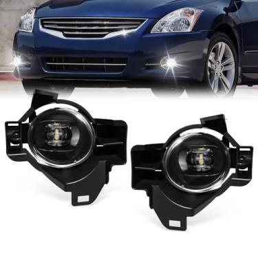 Imagem de OKSIWA Faróis de neblina de LED, para Nissan Altima Sedan 2010 2011 2012, farol de direção dianteiro, conjunto de luz de neblina, com chicote de fiação, interruptor, plug and play, à prova d'água