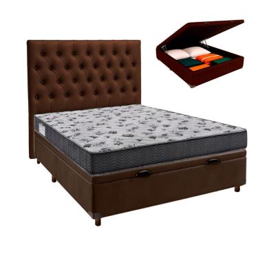 Imagem de Kit Cama Box Bau + Cabeceira + Colchão Casal D33 - Iso100 - Ortobom
