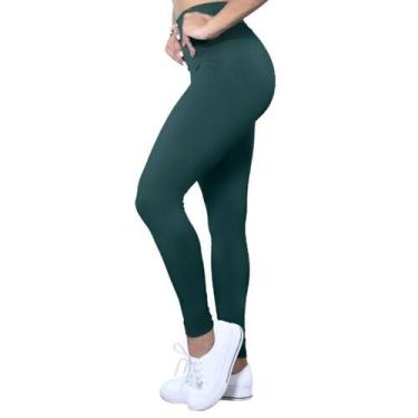 Imagem de Calça Legging Heide Ribeiro Suplex Basic, M, Verde militar