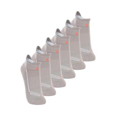 Imagem de Kit com 6 Pares de Meias Performance Running Lupo 3276-002, Cinza, 33-