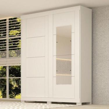Imagem de Guarda-Roupa Casal Helena 2 Portas 2 Gavetas com Espelho 100% Mdf Bran