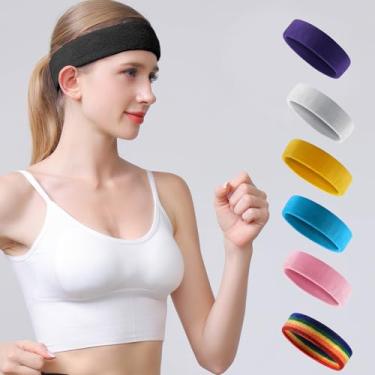 Imagem de Faixa de cabeça elástica macia de secagem rápida para estilo de vida ativo, design confortável e respirável, ideal para esportes, ioga e uso diário