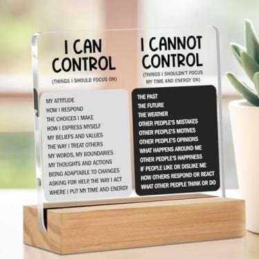 Imagem de Decoração de saúde mental terapeuta decoração de escritório para terapia conselheiro controle você mesmo sinal acrílico agradecimento presente para terapeuta 07