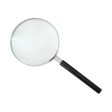 Imagem de Generic 1 lupa preta com alça de aumento de meio metal, ampliação 3x, plástico, metal, vidro, preto, prateado, 10 cm