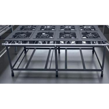 Imagem de Fogão Industrial 8 Bocas Duplas 40x40 P8 Leona - Mr Fogões