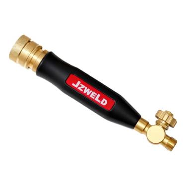Imagem de JZWELD Cabo de tocha Turbo Torch G-4 com válvulas, cabo de acetileno G-4 0386-0308, kit de acetileno de ar, kit de tocha de redemoinho para soldagem, brasagem, HVAC, joias ou soldagem de grande