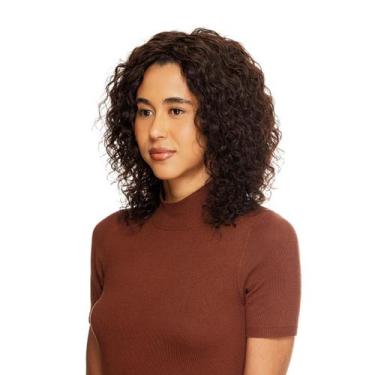 Imagem de Peruca Cabelo Natural Cacheado 30cm Textura Wavy De Benguela 240g, Cas