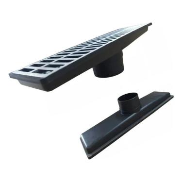 Imagem de Ralo Linear 15X50Cm Grelha Alum. + Coletor Tela Anti-Inseto