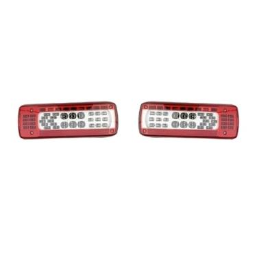 Imagem de 1 Par de Lanternas Traseiras de LED 24V Compatíveis com Volvo Truck FMX 500 - Homologação E 82483074 82483073 21735299(L BHN9-59-58X-A)