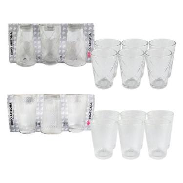 Imagem de Kit 6 Copos De Vidro 200Ml - Arizona Transparente - Praticasa