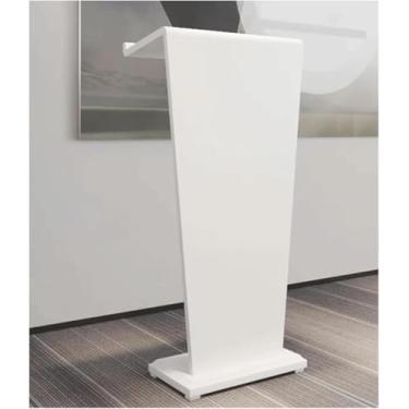 Imagem de Speech Podium Floor Podium Púlpito de Madeira Suporte de Pódio Mesa com Prateleira de Armazenamento Portátil Púlpito de Igreja Fácil Montagem 53 * 33 * 1140 cm Moda