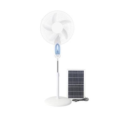 Imagem de JYXYXSCP Ventilador alimentado por energia solar com economia de energia de 40,6 cm com ventilador solar recarregável de luz, ventilador de suporte de 5 lâminas, com ventilador LED de ventilação com