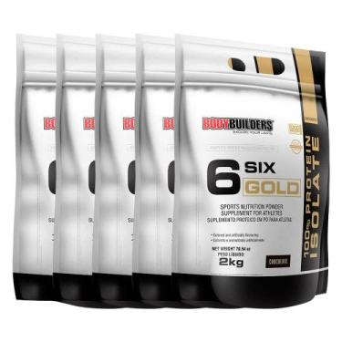 Imagem de Kit 5X Whey Protein Isolado Six Gold 2Kg - Bodybuilders