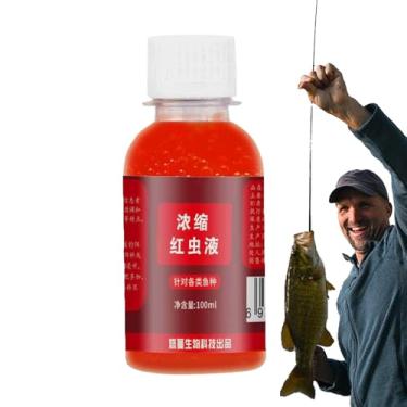 Imagem de Líquido atrativo de peixe - 100 ml aditivo líquido para isca de pesca - Intensificador concentrado de isca de minhoca vermelha para robalo, truta, poleiro, bacalhau, lago, riacho, mar