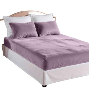 Imagem de Jogo De Lençol Manta Flannel Plush Queen(Violeta)