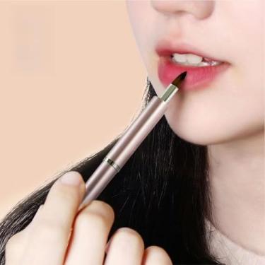 Imagem de 1 pincel labial portátil, pincel de brilho labial, retrátil ajustável, pincel de maquiagem profissional