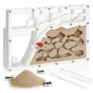 Imagem de Yiyiring Yellow Sand Castle Ant-Free Habitat Kit, 8.7-inch Decorative Sand Terrarium with Dropper & Tweezers, No Ants or Food Included