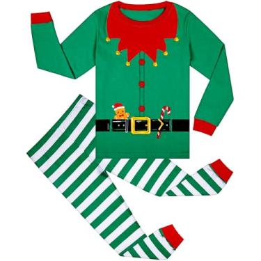 Imagem de HONGTEYA Roupas infantis de algodão para meninos e meninas tamanho 3-7 anos, Verde, 4 Anos