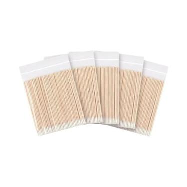 Imagem de Cotonetes Com Cabo De Madeira Ponta Pequena 100 300 500 Peças Para Maq