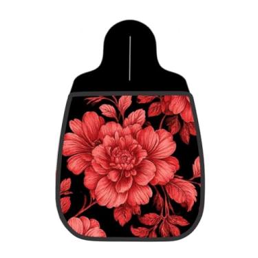 Imagem de Lixeira De Carro Organizador Lixinhocar Hibisco Vermelho Preto