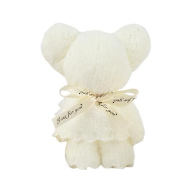Imagem de Toalha de poliéster super macia em forma de urso, presente fofo para estudantes do Dia das Mães, toalha de cozinha de mão de banho com bolsa, multiuso para lavar o rosto, mãos, atividades ao ar livre
