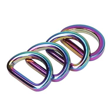 Imagem de AYNEFY Anéis D Brilhantes de 10 Peças, Fivelas de Metal Decorativas para Bolsa DIY, Acessórios de Hardware, Busca de Joias (Colorido)