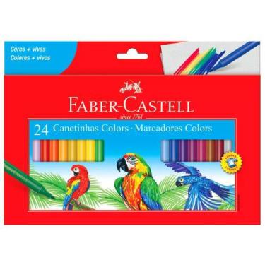 Imagem de Caneta Hidrografica 15.0124Czf 24 Cores Faber Castell