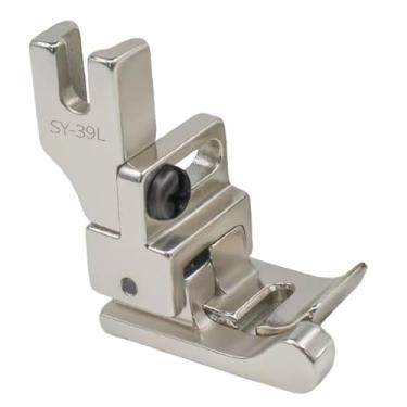 Imagem de Nishiyuenyi Calcador para pesponto reto em aço, acessório profissional para máquina de costura, ajustável, fácil de usar e multifuncional, Esquerda