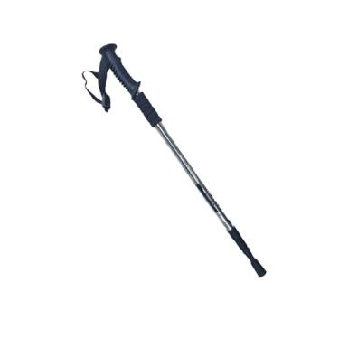 Imagem de Bastão de Caminhada Ajustável Dobrável em Alumínio Leve Prata com Ponta Antiderrapante – JustGoFit